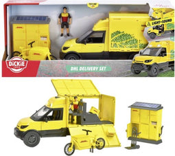 Dickie Toys - Bestelwagen DHL - Postfiets - Leveringen