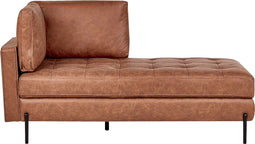 REBAIS - Chaise longue - Goudbruin - Linkszijdig - Kunstleer