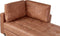 REBAIS - Chaise longue - Goudbruin - Linkszijdig - Kunstleer