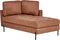 REBAIS - Chaise longue - Goudbruin - Linkszijdig - Kunstleer