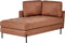 REBAIS - Chaise longue - Goudbruin - Rechtszijdig - Kunstleer