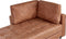 REBAIS - Chaise longue - Goudbruin - Rechtszijdig - Kunstleer