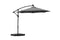 Feelfurniture Toscano Zweefparasol Donkergrijs – Banana Parasol met LED-Verlichting en Hoes – Ø300