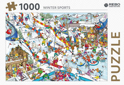 Rebo legpuzzel 1000 stukjes - Winter Sports