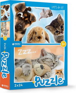Rebo Productions Babydieren Legpuzzel Junior 24/24 Stukjes