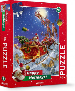 Rebo Productions Santa Legpuzzel Junior Karton 48 Stukjes