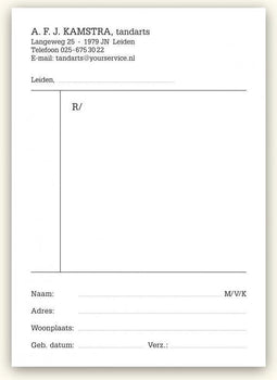 Receptpapier Fastprint A6 80gr wit 2000vel