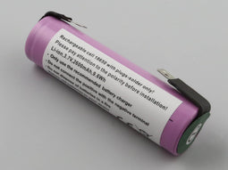 Rechargeable cell 18650 with plugs - solder only! Garden Tool - Li-ion, 3.7V, 2600mAh, 9.6Wh - Pleas
