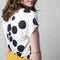 Rechte top met zwarte stippen van viscose