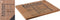 Rechthoekige bamboe houten snijplank met print 40 x 30 cm