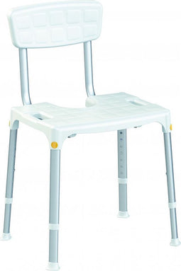 Rechthoekige douchekruk - met uitsparing & rugleuning