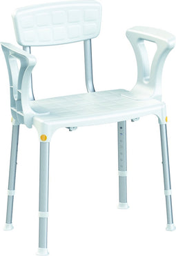 Rechthoekige douchestoel - compleet