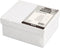 Rechthoekige dozen, afm 5x7,5+7x9,5 cm, afm 8,5x11,5+11x14 cm, wit, 4stuks, h: 3,5+4,5+5,5+6,5 cm