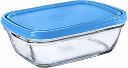 Rechthoekige lunchbox met deksel Duralex Freshbox Blauw 1,1 L