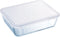 Rechthoekige lunchbox met deksel Pyrex Cook & Freeze 22,5 x 17,5 x 6,5 cm 1,5 L Transparant Siliconen Glas (6 Stuks)
