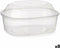 Rechthoekige lunchbox met deksel Transparant Polypropyleen 1,5 L 18 x 10,5 x 21,5 cm (8 Stuks)