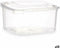 Rechthoekige lunchbox met deksel Transparant Polypropyleen 1 L 14,1 x 8 x 15,5 cm (12 Stuks)
