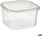 Rechthoekige lunchbox met deksel Transparant Polypropyleen 750 ml 12,8 x 7,5 x 13,5 cm (24 Stuks)