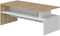 Rechthoekige salontafel - Wit en Nodi eiken decor - L43 x D100 x H50 cm