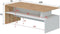 Rechthoekige salontafel - Wit en Nodi eiken decor - L43 x D100 x H50 cm
