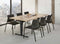 Rechthoekige vergadertafel Teez design 200x100cm bladkleur Antraciet eiken framekleur Aluminium (RAL9006)