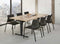 Rechthoekige vergadertafel Teez design 200x100cm bladkleur Antraciet eiken framekleur Antraciet (Ral 7016)
