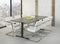 Rechthoekige vergadertafel Teez design 200x100cm bladkleur Licht Eiken framekleur Zwart (RAL9005)