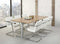 Rechthoekige vergadertafel Teez design 200x100cm bladkleur Logan eiken framekleur Wit (RAL9010)
