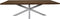 Recthoekige eettafel tuin - 250x100x76 - Naturel/wit - Teak/metaal
