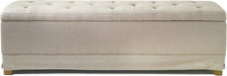 Riviera Maison Opbergbank - 160x40 - The Club Bench Opbergbankje - Naturel