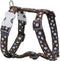 Red Dingo Hondentuig 12mm Neck 25-39cm Body 30-44cm DH-S2-BR-12