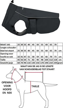 Red Dingo regenjas Antraciet maat 50