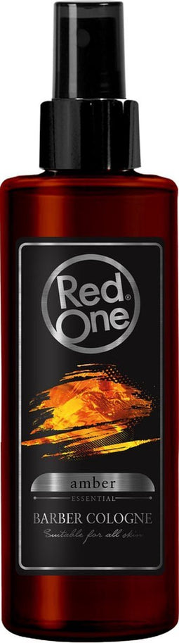 Red One Eau de Cologne Amber 150ml - Aftershave Parfum Heren - Langdurige Geur - Sensationele Geurbeleving - Kolonya - Barber Cologne Professional - Voor Alle Huidtypen - Aangenaam Gevoel van Frisheid en Reinheid