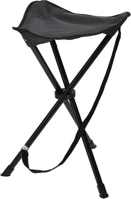 Redcliffs Driepoot opvouwbaar zit krukje - antraciet grijs - metaal - 37 x 55 cm - Campingstoel - Visserskrukje