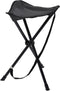 Redcliffs Driepoot opvouwbaar zit krukje - antraciet grijs - metaal - 37 x 55 cm - Campingstoel - Visserskrukje