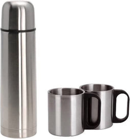 Redcliffs RVS Thermosfles 1.0 liter met 2 bekers 32cm