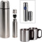 Redcliffs RVS Thermosfles 1.0 liter met 2 bekers 32cm