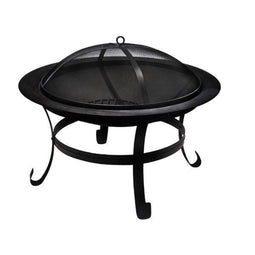 RedFire – Atlanta – Zwart - Staal – Vuurschaal – Fireplace– Stevig staal – Diameter 51cm - Terrasverwarming – Sfeerhaard