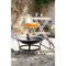 RedFire – Atlanta – Zwart - Staal – Vuurschaal – Fireplace– Stevig staal – Diameter 51cm - Terrasverwarming – Sfeerhaard