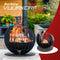 RedFire – Barkley – Zwart - Staal – Vuurkorf – Fire Pit – Stevig staal - Industrieel – Terrasverwarming – Sfeerhaard