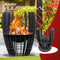 RedFire – Baylor – Zwart - Staal – Vuurkorf – Fire Pit – Stevig staal - Industrieel – Terrasverwarming – Sfeerhaard