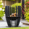 RedFire – Baylor – Zwart - Staal – Vuurkorf – Fire Pit – Stevig staal - Industrieel – Terrasverwarming – Sfeerhaard