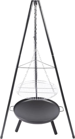 RedFire – BBQ Tripod – Zwart - Staal – Vuurschaal – Fire Pit – Stevig staal - Industrieel – Terrasverwarming – Sfeerhaard – BBQ
