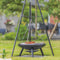 RedFire – BBQ Tripod – Zwart - Staal – Vuurschaal – Fire Pit – Stevig staal - Industrieel – Terrasverwarming – Sfeerhaard – BBQ