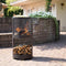 RedFire – Buffalo – Inclusief houtopslag – Zwart - Staal – Vuurkorf – Fire Pit – Stevig staal – Diameter 43cm – Terrasverwarming – Sfeerhaard
