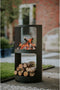 RedFire – Buffalo – Inclusief houtopslag – Zwart - Staal – Vuurkorf – Fire Pit – Stevig staal – Diameter 43cm – Terrasverwarming – Sfeerhaard