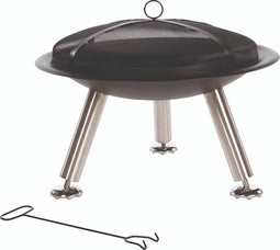 RedFire – Chicago – Zwart - Staal – Vuurschaal – Fireplace– Stevig staal – Diameter 76cm - Terrasverwarming – Sfeerhaard