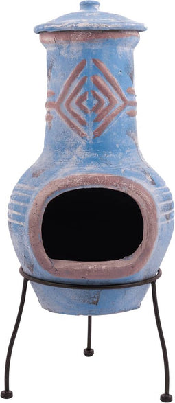 RedFire – Colima – Blauw & Rood - Kleihaard – Terrashaard – Fireplace – Stevig - Terrasverwarming – Sfeerhaard