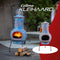 RedFire – Colima – Blauw & Rood - Kleihaard – Terrashaard – Fireplace – Stevig - Terrasverwarming – Sfeerhaard