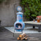 RedFire – Colima – Blauw & Rood - Kleihaard – Terrashaard – Fireplace – Stevig - Terrasverwarming – Sfeerhaard